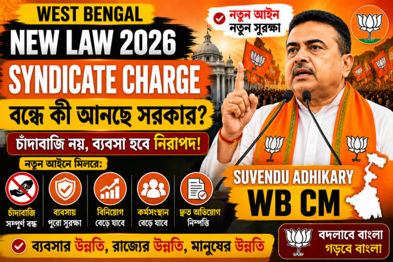 West Bengal New Law 2026 Syndicate Charge বন্ধে নতুন আইন