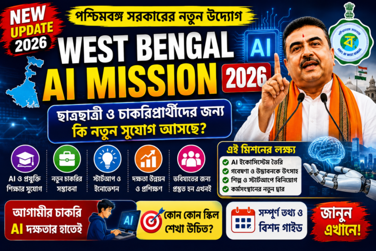 West Bengal AI Mission 2026 ছাত্রছাত্রী ও চাকরিপ্রার্থীদের জন্য নতুন সুযোগ