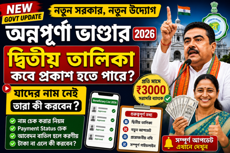 Annapurna Bhandar 2026 Second List 2026 Payment Status Beneficiary List Check