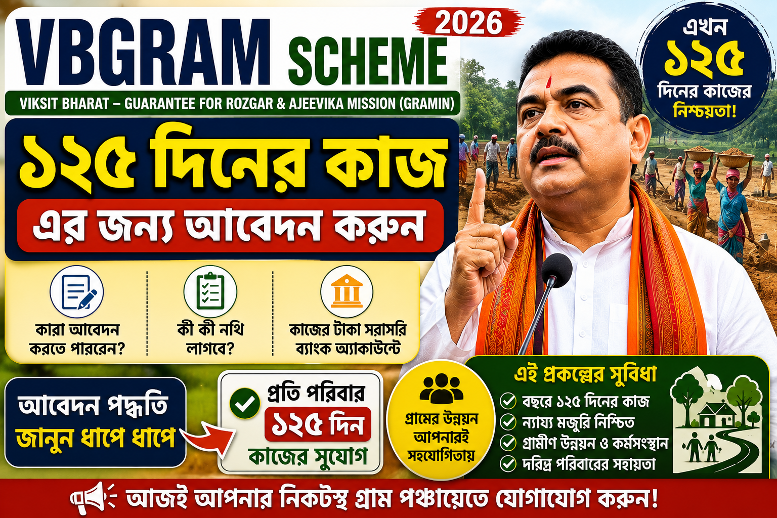 VBGRAM Scheme 2026 125 Days Work Apply Eligibility Registration