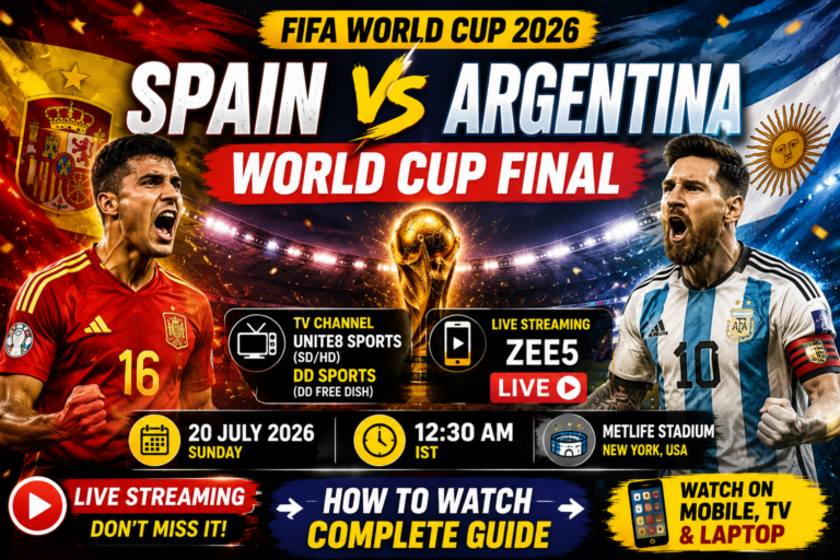Spain vs Argentina Live Streaming FIFA World Cup Final Today