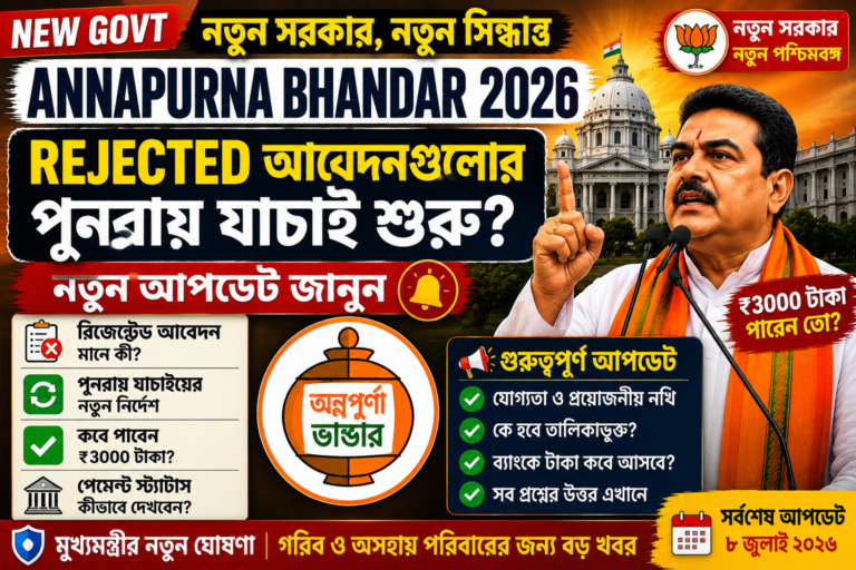 Annapurna Bhandar Rejected Application Recheck 2026 Payment Status Beneficiary List