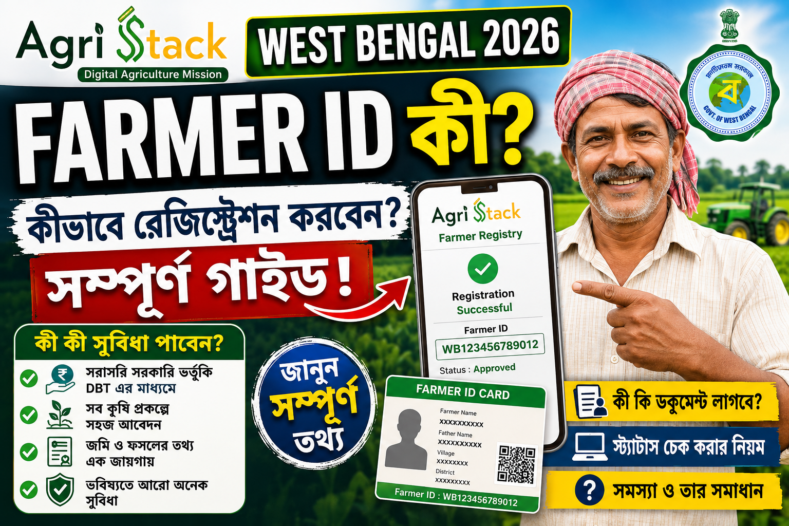 AgriStack West Bengal Farmer ID Registration 2026