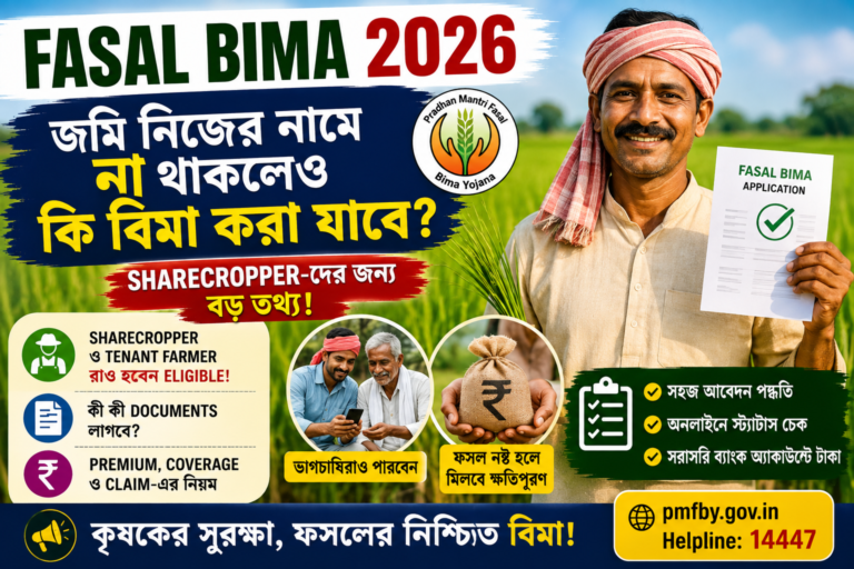 Fasal Bima 2026 for Sharecropper and Tenant Farmer