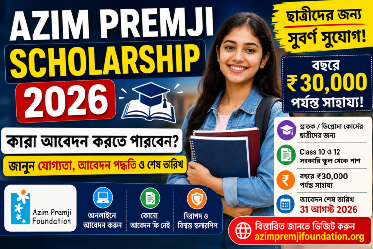 Azim Premji Scholarship 2026 for female students