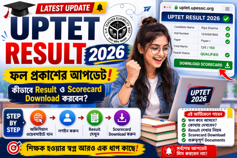 UPTET Result 2026 Scorecard Download
