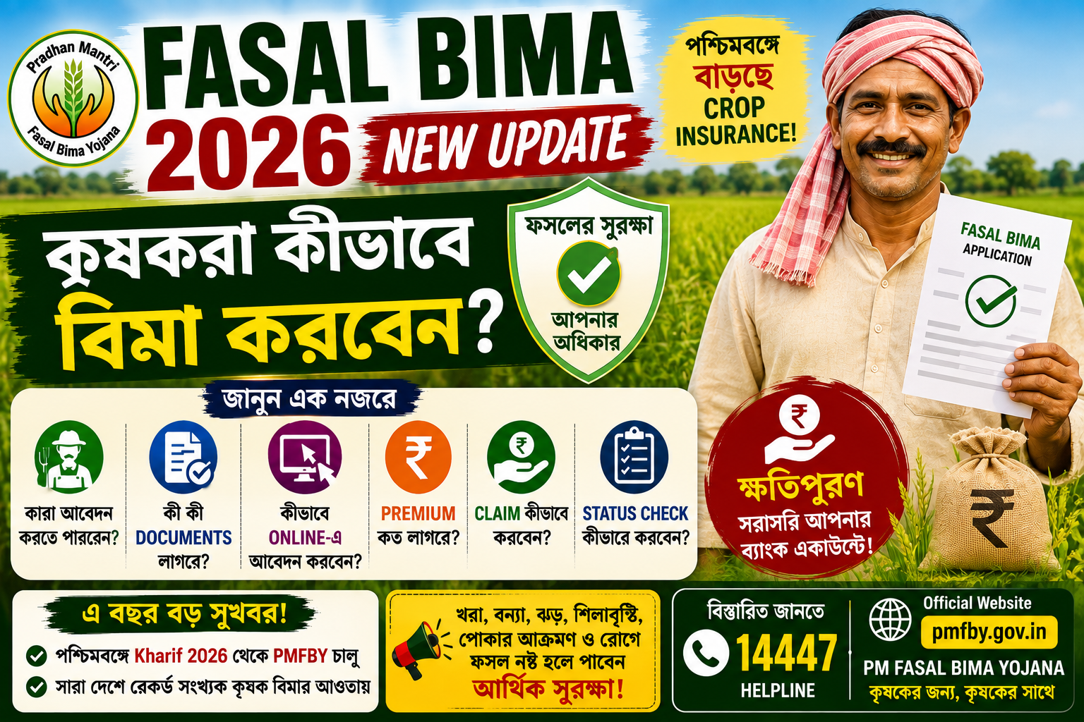 Fasal Bima 2026 West Bengal Crop Insurance New Update